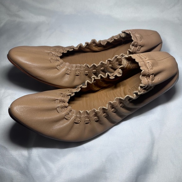 See By Chole Jane Scallop Calfskin Ballerina Flats Size 5.5 - Picture 3 of 11